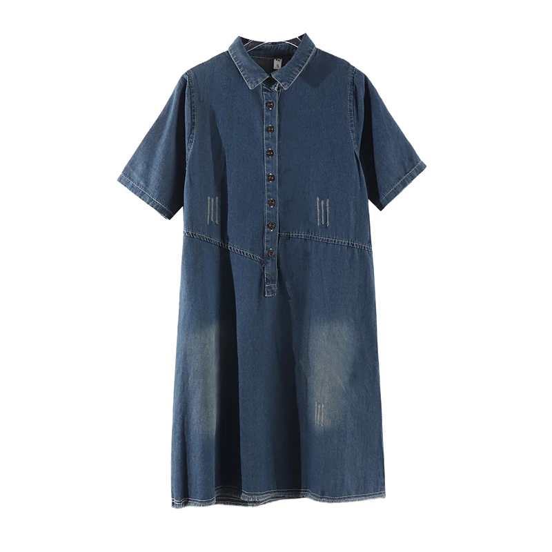 Летние винтажные женские джинсовые платья, повседневные юбки до щиколотки для поездок на работу, свободные однотонные универсальные платья с круглым вырезом
Летние винтажные женские джинсовые платья, повседневные юбки до щиколотки для поездок на работу, свободные однотонные универсальные платья с круглым вырезом