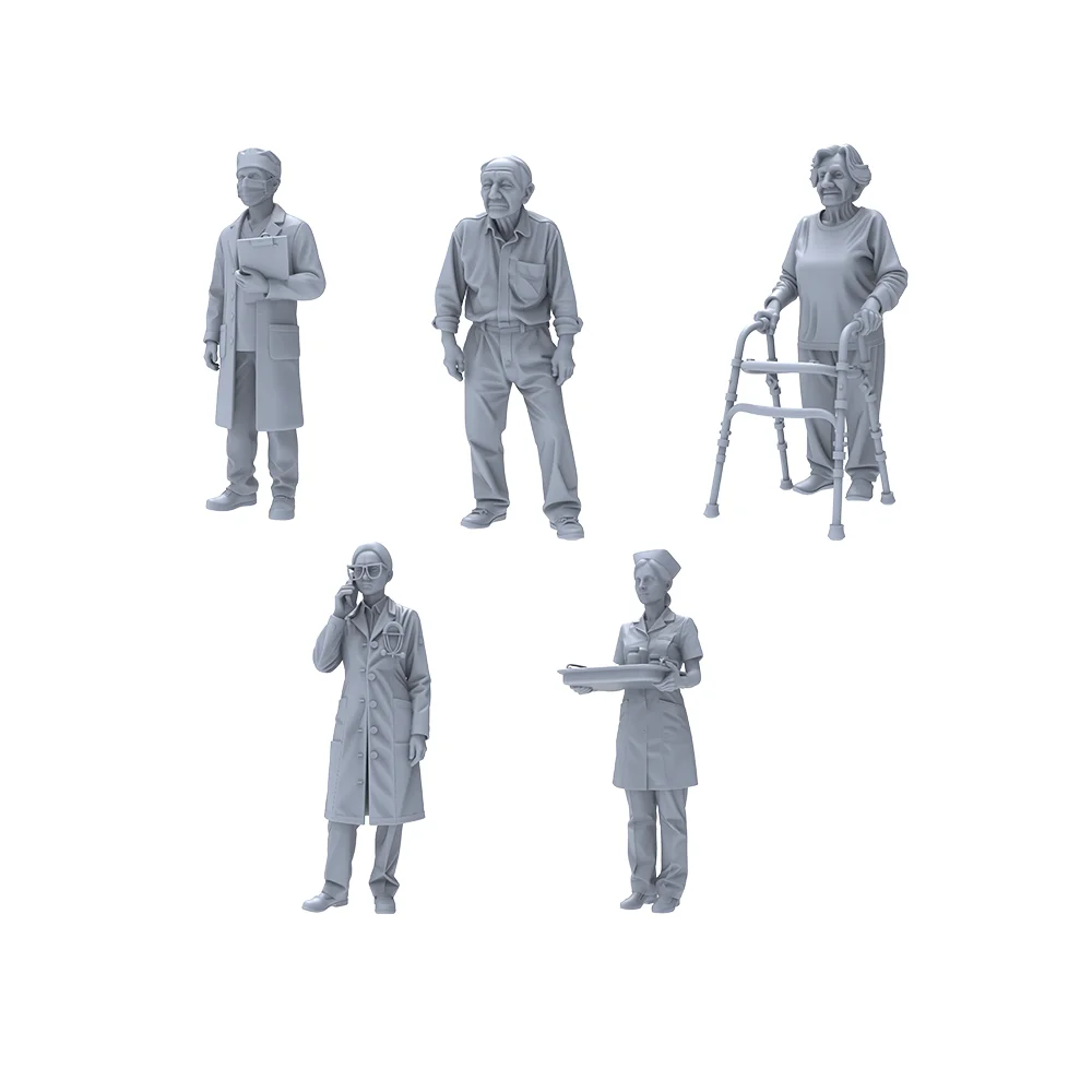 Миниатюрная модель из смолы 1/64 1/72: Сцена медицинского обслуживания, медперсонал, пожилые пациенты, неокрашенная, для самостоятельной росписи, декор для больницы
Миниатюрная модель из смолы 1/64 1/72: Сцена медицинского обслуживания, медперсонал, пожилые пациенты, неокрашенная, для самостоятельной росписи, декор для больницы