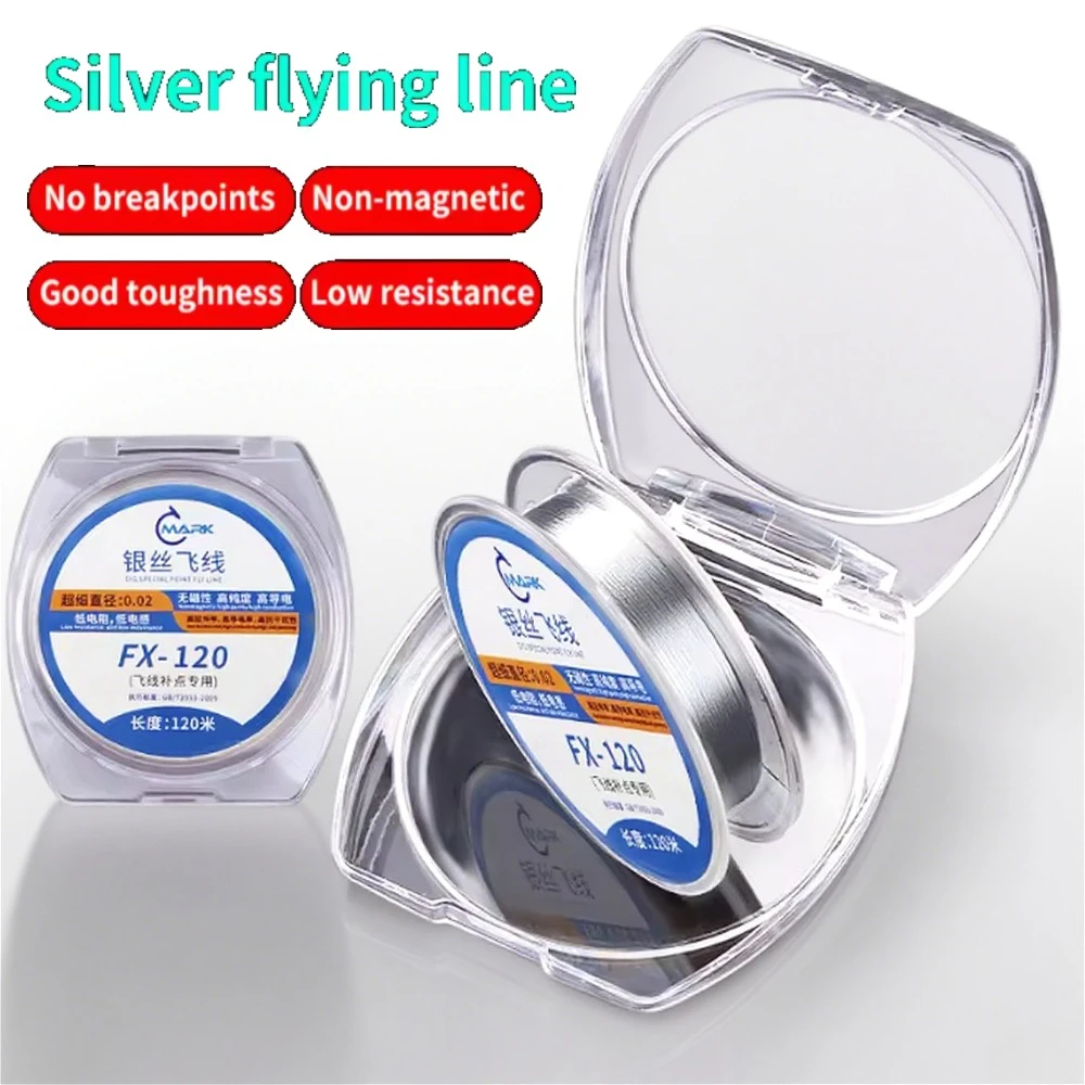 Серебряная проволока Fly Line 0,02 мм для печатной платы телефона, материнская плата, логическая плата, специальный инструмент для ремонта сварочной проволоки, линия прыжков
Серебряная проволока Fly Line 0,02 мм для печатной платы телефона, материнская плата, логическая плата, специальный инструмент для ремонта сварочной проволоки, линия прыжков