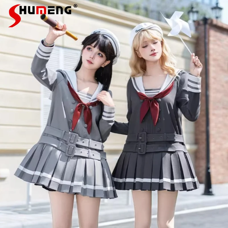 2026 Spring Rojita Double-breasted Vestidos Original Japanese Loose Navy Collar OP Pleated Dress Twin Lolita Dresses With Belt
2026 Spring Rojita Double-breasted Vestidos Original Japanese Loose Navy Collar OP Pleated Dress Twin Lolita Dresses With Belt