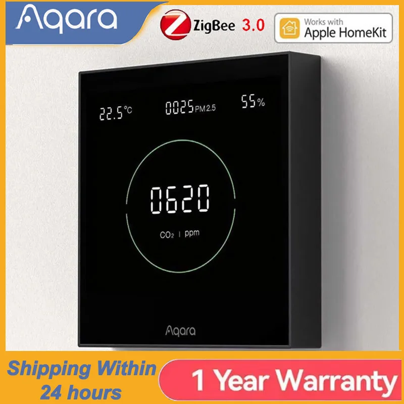 Aqara Air Quality Monitor Panel S1 Omni Directional Air CO2 PM2.5 Temperature Humidity Monitoring For Aqara Home Homekit App
Aqara Air Quality Monitor Panel S1 Omni Directional Air CO2 PM2.5 Temperature Humidity Monitoring For Aqara Home Homekit App