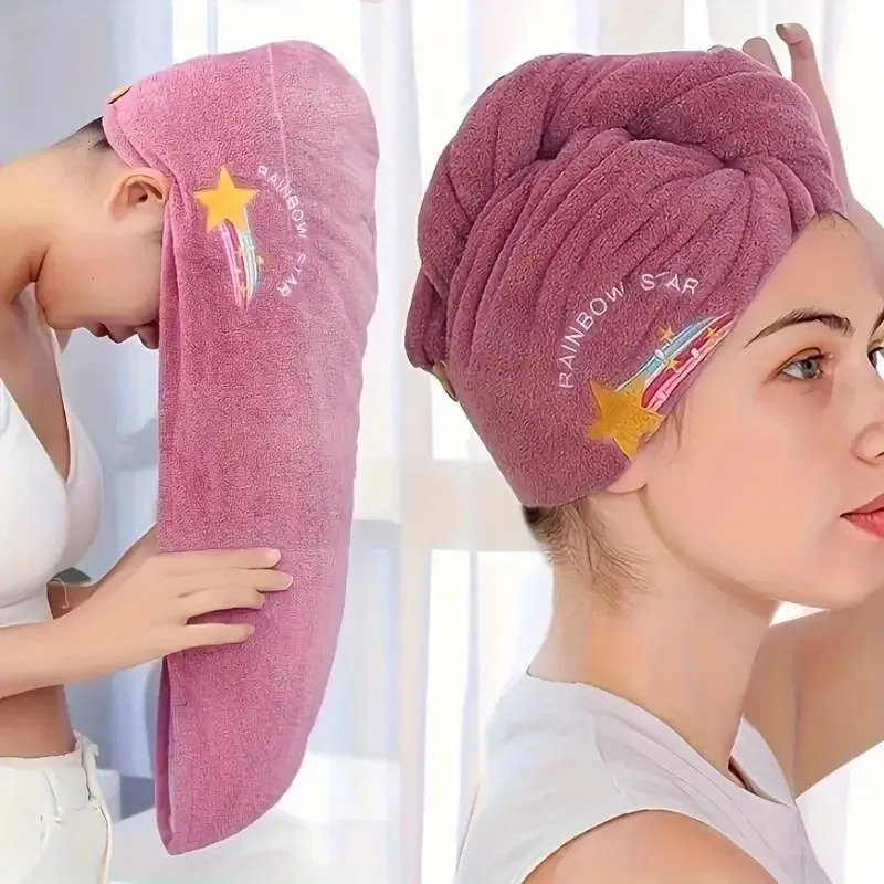 Coral Velvet Dry Hair Cap with Embroidery, Absorbent Triangle Hair Towel for Women, Long Hair Head Wrap Bath Cap
Coral Velvet Dry Hair Cap with Embroidery, Absorbent Triangle Hair Towel for Women, Long Hair Head Wrap Bath Cap