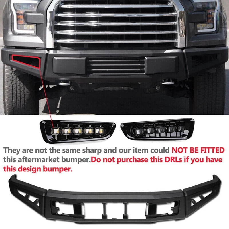 Car Daytime Running Lights LED DRL Fog Lamp Parts Bumper For Ford Raptor F-150 2016-2018
Car Daytime Running Lights LED DRL Fog Lamp Parts Bumper For Ford Raptor F-150 2016-2018