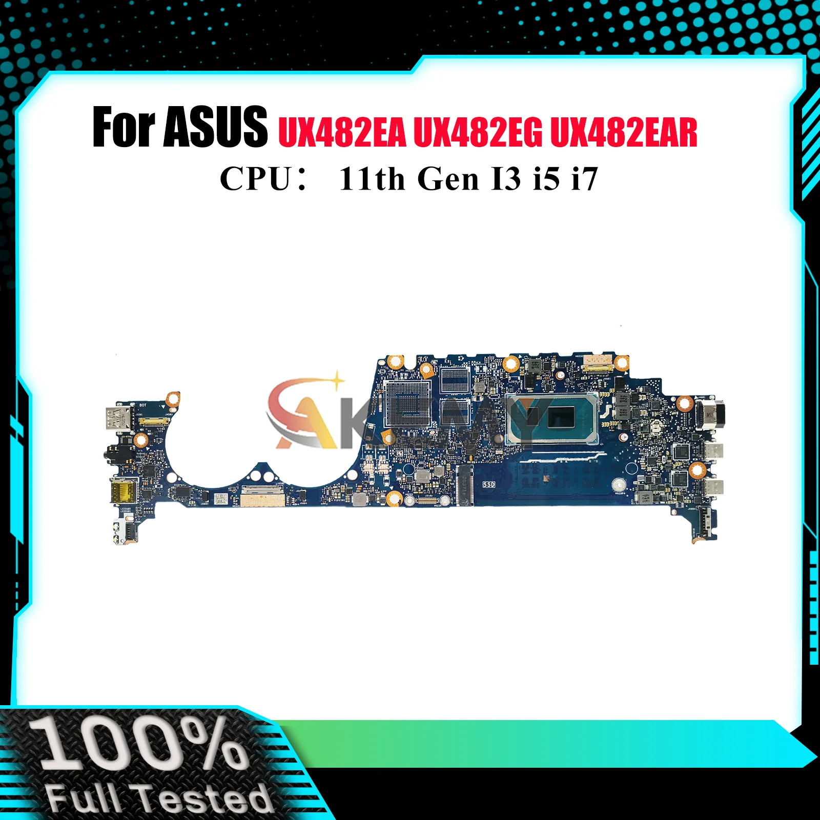 UX482EA Laptop Motherboard For ASUS UX4100E UX482EAR BE482E UX482E UX482EA UX482EGR BX482E UX482EG Mainboard 11th Gen I3 i5 i7 U
UX482EA Laptop Motherboard For ASUS UX4100E UX482EAR BE482E UX482E UX482EA UX482EGR BX482E UX482EG Mainboard 11th Gen I3 i5 i7 U