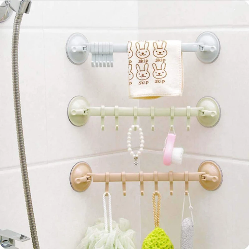 Lock-type Strong Suction Cup 6 Hooks Home Wall Bathroom Plastic Kitchen Seamless Six-link Towel Multi-function Hook Storage Rack
Lock-type Strong Suction Cup 6 Hooks Home Wall Bathroom Plastic Kitchen Seamless Six-link Towel Multi-function Hook Storage Rack