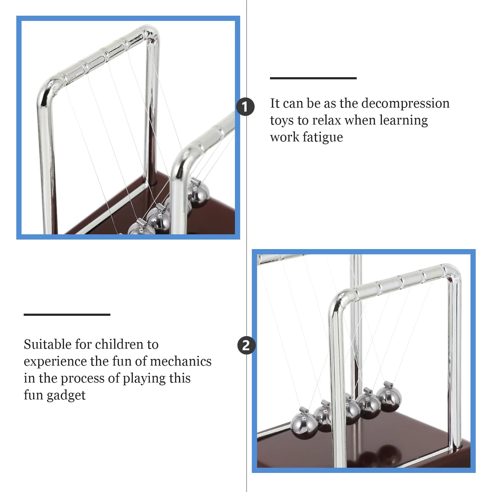 Newton Cradle Pendulum Metal Plastic Office House Decoration Momentum Display Classroom Fun Gadgets Decompression Toys
Newton Cradle Pendulum Metal Plastic Office House Decoration Momentum Display Classroom Fun Gadgets Decompression Toys