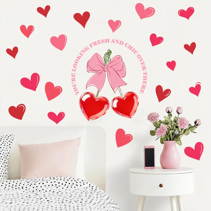 Sweet Heart Bow Wall Sticker, Pink Romantic Decal for Living Room Study Decor
Sweet Heart Bow Wall Sticker, Pink Romantic Decal for Living Room Study Decor