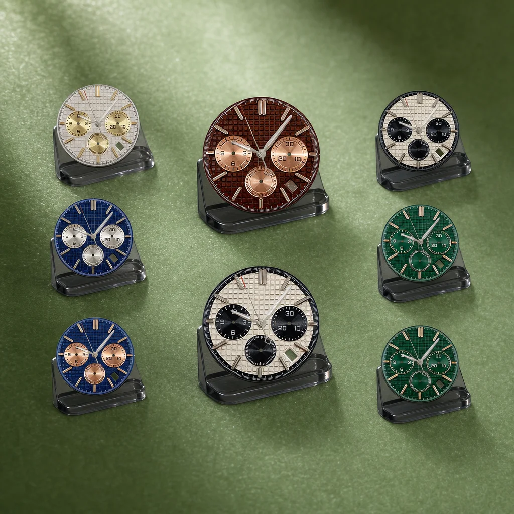 NH new S Logo 31.8mm DTN Panda Dial AP Dial Suitable for VK63 Quartz Movement Green Luminous Watch Modification Accessories
NH new S Logo 31.8mm DTN Panda Dial AP Dial Suitable for VK63 Quartz Movement Green Luminous Watch Modification Accessories