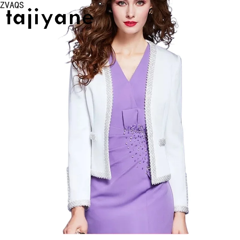 Tajiyane Long Sleeve Tops Spring New Arrival White Beaded Coat WomenSocialite Tweed Short Cardigan Blazer Jacket Ropa Para Mujer
Tajiyane Long Sleeve Tops Spring New Arrival White Beaded Coat WomenSocialite Tweed Short Cardigan Blazer Jacket Ropa Para Mujer
