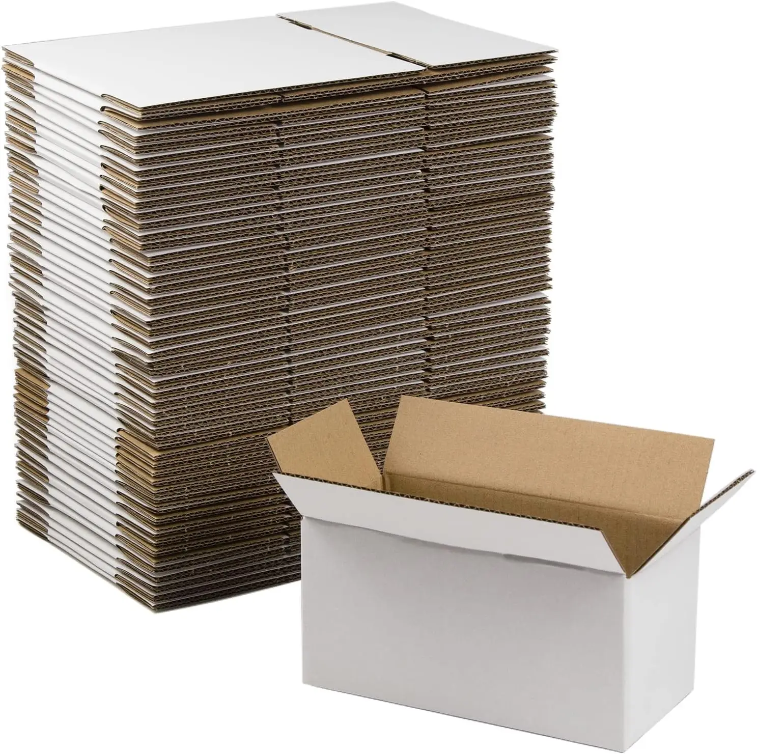 8x4x4 Corrugated Shipping Boxes 50 Pack for Mailing Small Items
8x4x4 Corrugated Shipping Boxes 50 Pack for Mailing Small Items