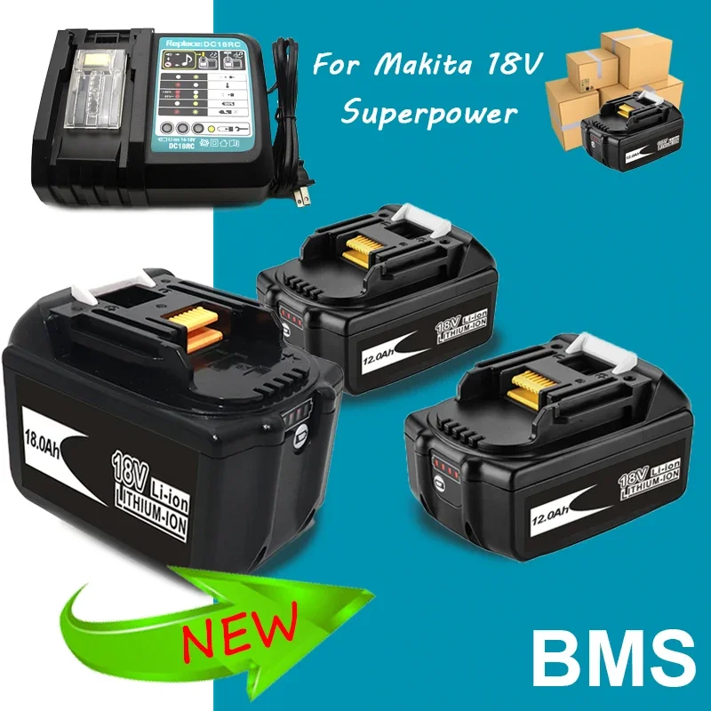 2024 18V Battery For Makita 18 v Power Tools Replacement Accessories BL1860 BL1850 Li-ion Rechargeable batteries Pack charger
2024 18V Battery For Makita 18 v Power Tools Replacement Accessories BL1860 BL1850 Li-ion Rechargeable batteries Pack charger