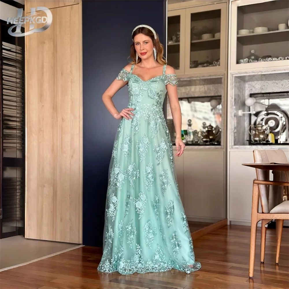 High Quality Long Lace Mother Of The Bride Dresses A Line Off The Shoulder Mint Green Maxi Women Wedding Party Gowns Wholesale
High Quality Long Lace Mother Of The Bride Dresses A Line Off The Shoulder Mint Green Maxi Women Wedding Party Gowns Wholesale