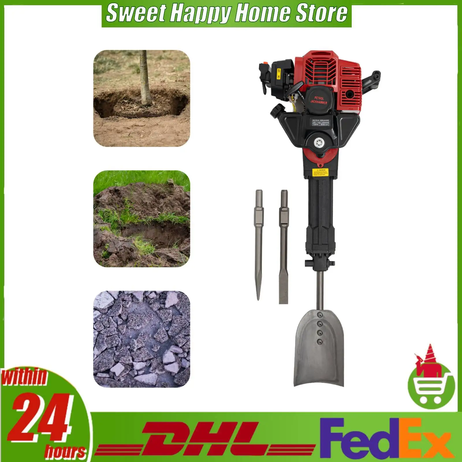 1900W 52CC Gas Powered Tree Digger, Portable Excavator with 3 Heads for Garden Digging and Root Cutting
1900W 52CC Gas Powered Tree Digger, Portable Excavator with 3 Heads for Garden Digging and Root Cutting