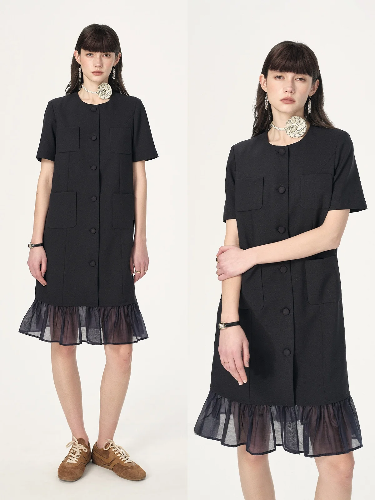 Luminous Short Sleeve Spliced Chiffon Dress French Style Soundaround Reflective Night Vision Cotton Polyester Fibre Embroider...
Luminous Short Sleeve Spliced Chiffon Dress French Style Soundaround Reflective Night Vision Cotton Polyester Fibre Embroider...