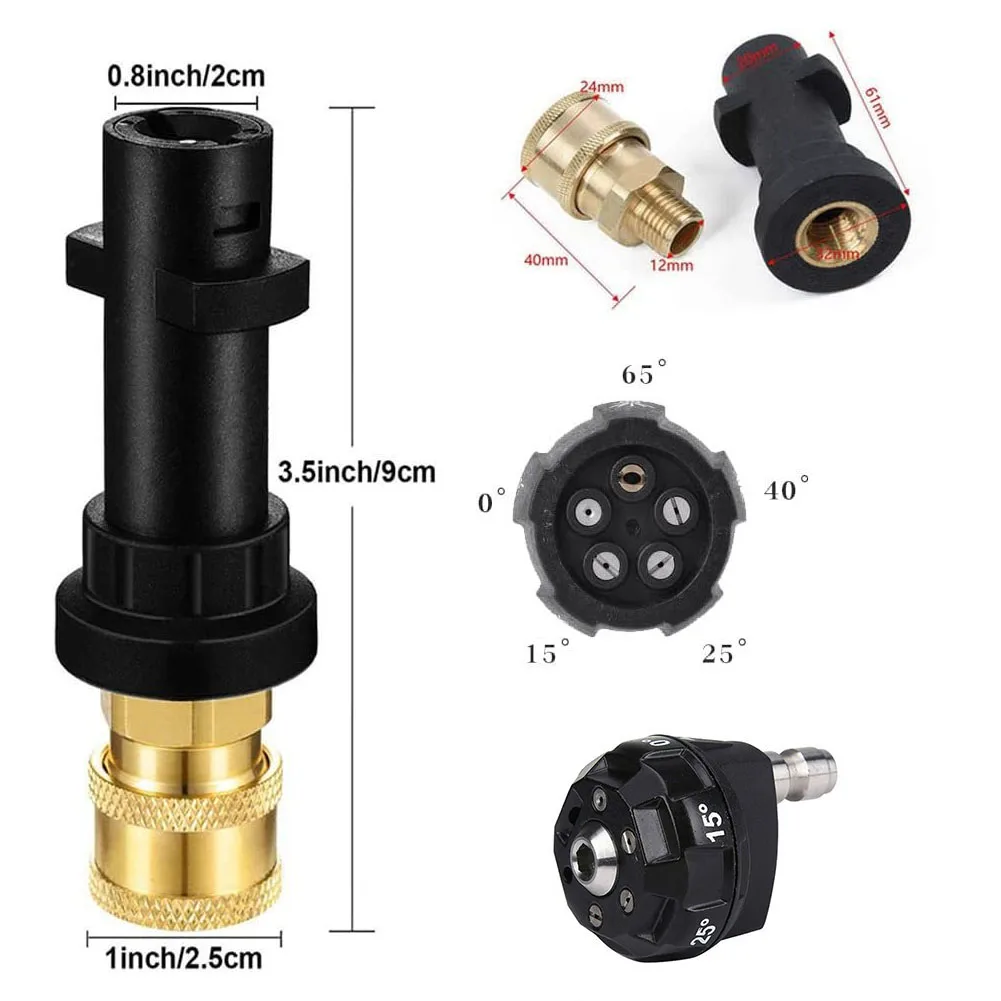 Адаптер для мойки высокого давления, 14 гнездовых быстроразъемных соединений с регулируемыми насадками 6 в 1, эффективная чистка больших автомобилей
Адаптер для мойки высокого давления, 14 гнездовых быстроразъемных соединений с регулируемыми насадками 6 в 1, эффективная чистка больших автомобилей