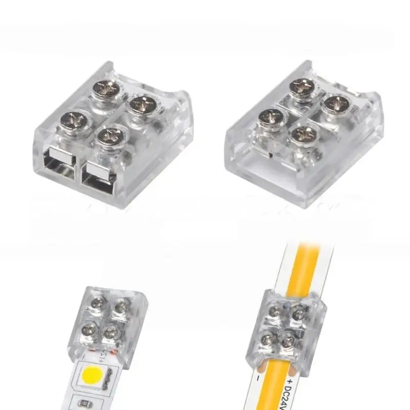 10Pcs Screw Fixing Solder-Free LED Strip Connector 2 Pin Quick Wire Connector For 8mm/10MM LED Light Strip Terminal Adapter
10Pcs Screw Fixing Solder-Free LED Strip Connector 2 Pin Quick Wire Connector For 8mm/10MM LED Light Strip Terminal Adapter