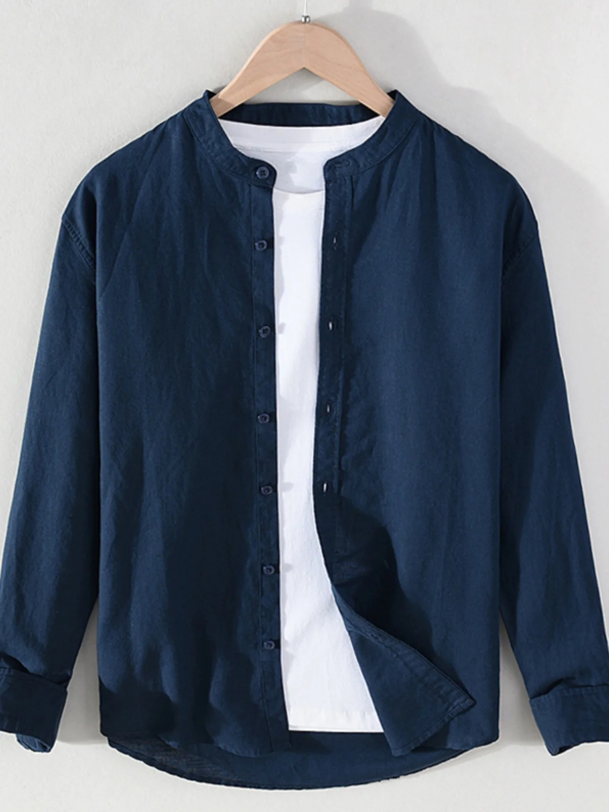 Pure Linen Men's Long Sve irt Spring Autumn Loose Fit Stand Collar Casual Faionable Clothing Large Size Versatile
Pure Linen Men's Long Sve irt Spring Autumn Loose Fit Stand Collar Casual Faionable Clothing Large Size Versatile
