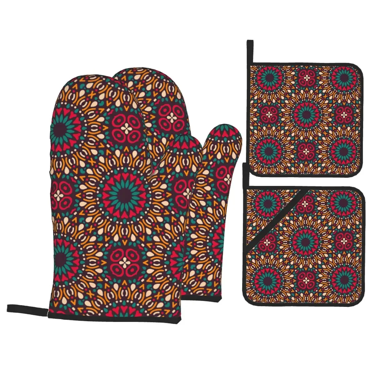Kitenge Ankara Oven Mitts and Pot Holders 4pcs Set for Baking Cooking Heat Resistant Patterns BBQ Kitchen Gloves Potholders
Kitenge Ankara Oven Mitts and Pot Holders 4pcs Set for Baking Cooking Heat Resistant Patterns BBQ Kitchen Gloves Potholders