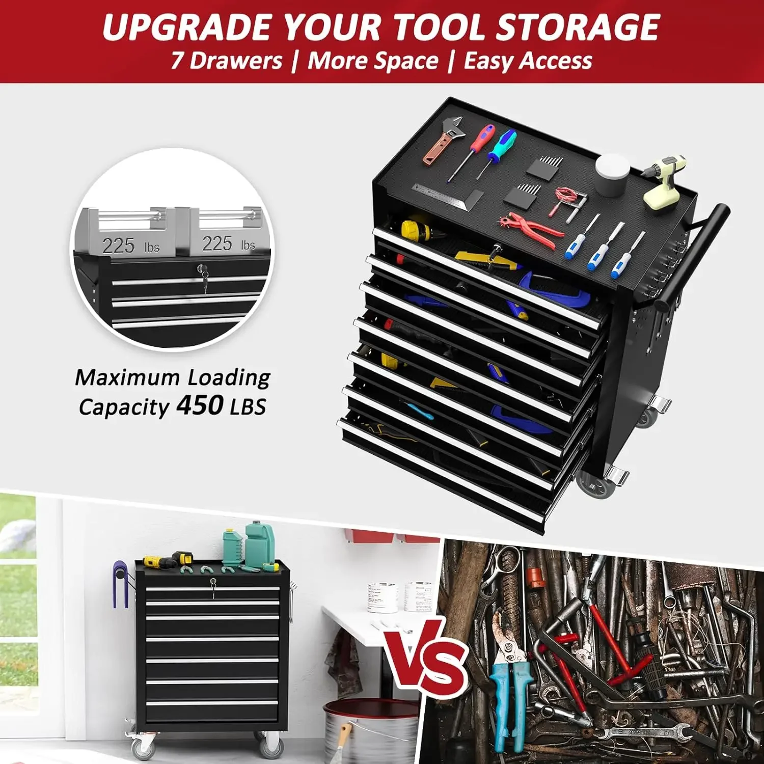 Portable rolling tool with 7 drawers and wheel rolling toolbox, with drawer rolling toolbox,
Portable rolling tool with 7 drawers and wheel rolling toolbox, with drawer rolling toolbox,