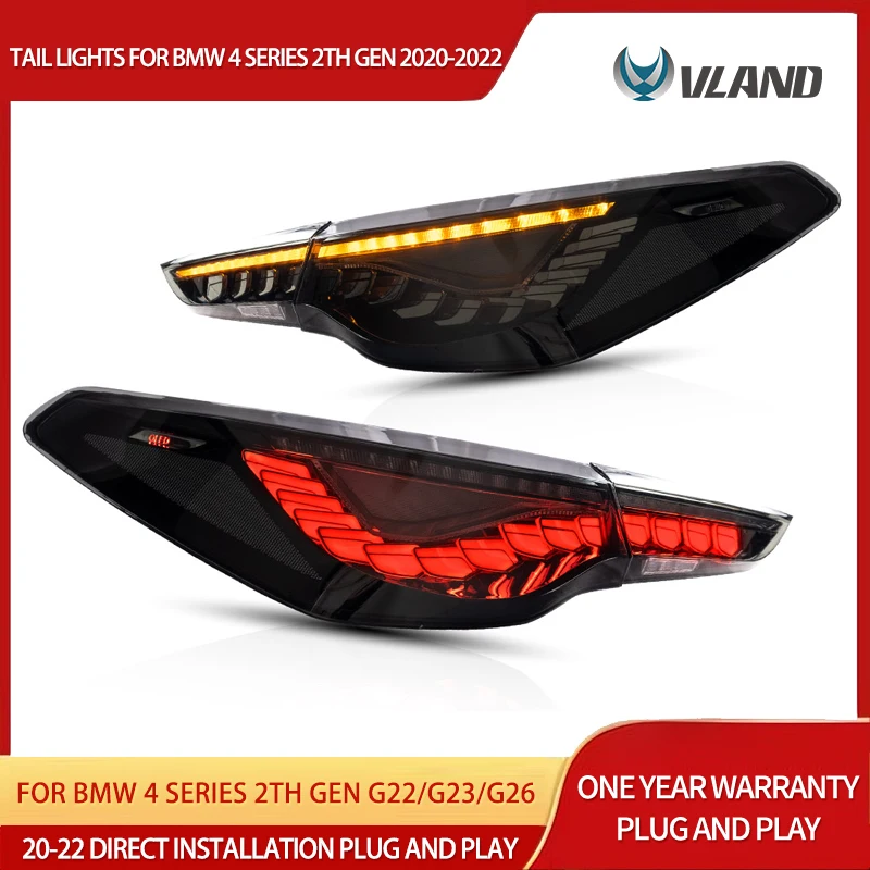 VLAND 2020-2022 4 Series 2nd Gen G22/G23/G26 OLED Tail Lights Dynamic Welcome Lighting Rear Lamp Assembly
VLAND 2020-2022 4 Series 2nd Gen G22/G23/G26 OLED Tail Lights Dynamic Welcome Lighting Rear Lamp Assembly