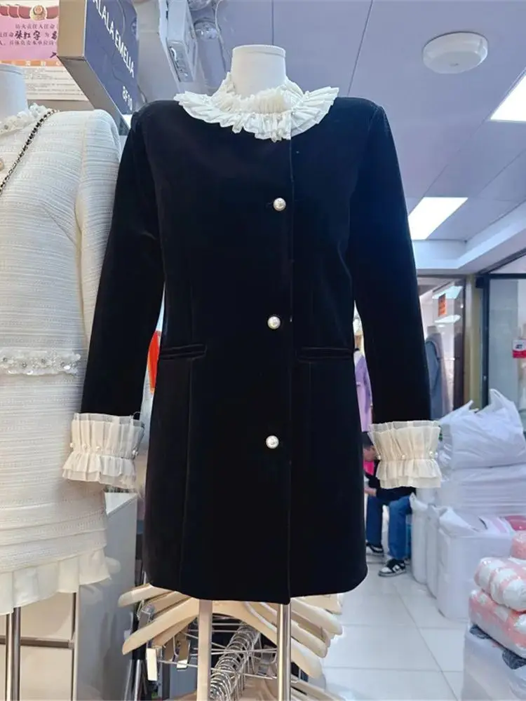Winter New Women Velvet down jacket Elegant Ladies pearl Button long Down Parka Fashion outerwear Y4826
Winter New Women Velvet down jacket Elegant Ladies pearl Button long Down Parka Fashion outerwear Y4826