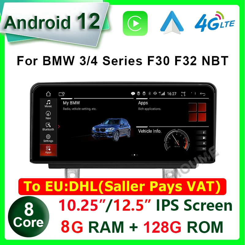 10.25" 12.5 inch Android 12 Car Multimedia Player GPS Navigation For BMW 3 4 Series F30 F31 F34 F32 F33 F36 Carplay Android Auto
10.25" 12.5 inch Android 12 Car Multimedia Player GPS Navigation For BMW 3 4 Series F30 F31 F34 F32 F33 F36 Carplay Android Auto