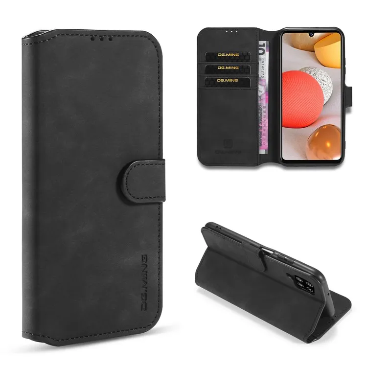 DG.MING Retro Style Leather Wallet Stand Phone Cover for Samsung Galaxy A42 5G - Black
DG.MING Retro Style Leather Wallet Stand Phone Cover for Samsung Galaxy A42 5G - Black