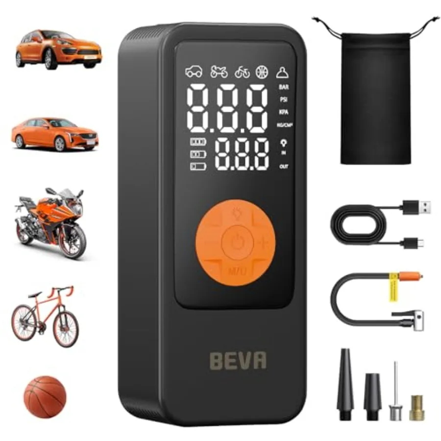 Tire Inflator Portable Air Compressor 4X Faster Inflation Air Pump with Digital Pressure Gauge 150PSI Cordless Tire Inflator wi
Tire Inflator Portable Air Compressor 4X Faster Inflation Air Pump with Digital Pressure Gauge 150PSI Cordless Tire Inflator wi