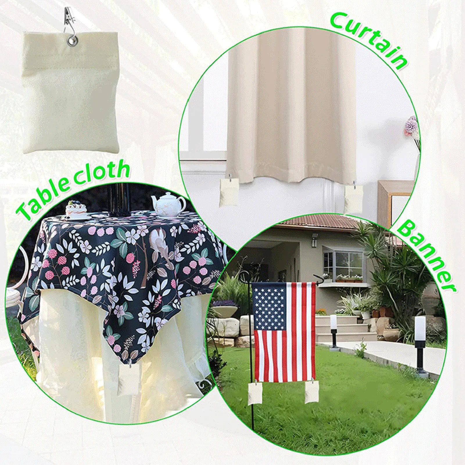 8pcs Curtain Weight Bag Set Outdoor Garden Pavilion Curtain Fixed Counterweight Bag Windproof Weighted Bag Curtain Accessories
8pcs Curtain Weight Bag Set Outdoor Garden Pavilion Curtain Fixed Counterweight Bag Windproof Weighted Bag Curtain Accessories