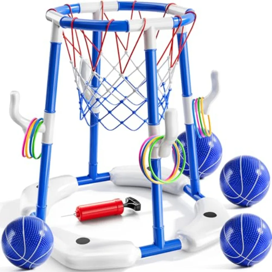 Pool Basketball Hoop for 2-in-1 Floating Pool Water Play Toys and Ring Game with 4 Balls and Pump Outdoor Summer Swimming Pool
Pool Basketball Hoop for 2-in-1 Floating Pool Water Play Toys and Ring Game with 4 Balls and Pump Outdoor Summer Swimming Pool