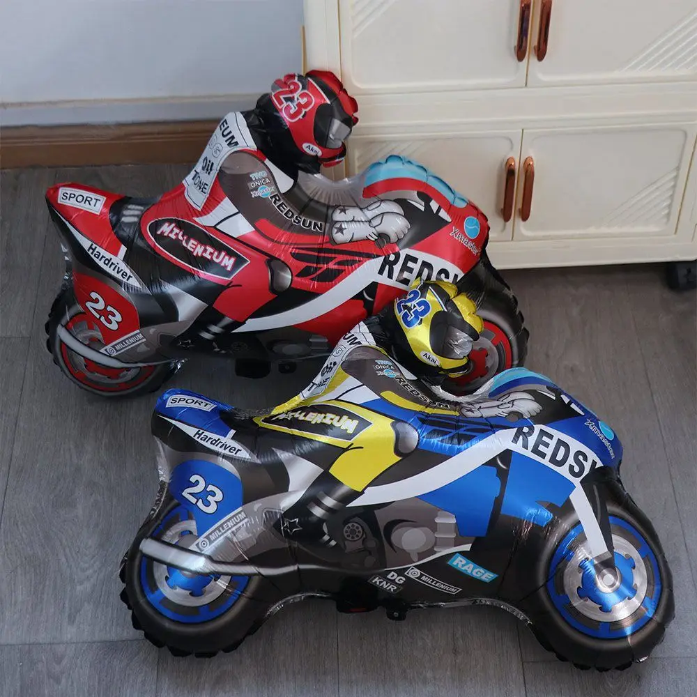 Red Blue Racing Car Foil Balloons 3D Aluminum Film Motorcycle Racer Balloon Thickened Racing Theme Party Decorations
Red Blue Racing Car Foil Balloons 3D Aluminum Film Motorcycle Racer Balloon Thickened Racing Theme Party Decorations