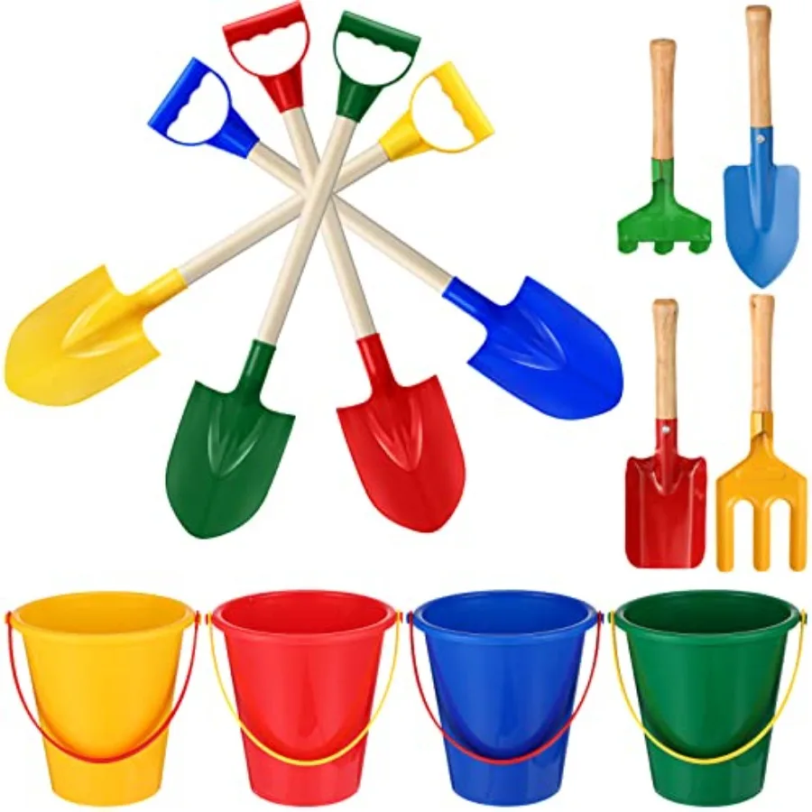 12 Pcs Sand Buckets and Shovels for Beach Sand Toys Bulk 12 Plastic Beach Buckets and 12 22 Inches Gardening Shovel with Wooden
12 Pcs Sand Buckets and Shovels for Beach Sand Toys Bulk 12 Plastic Beach Buckets and 12 22 Inches Gardening Shovel with Wooden