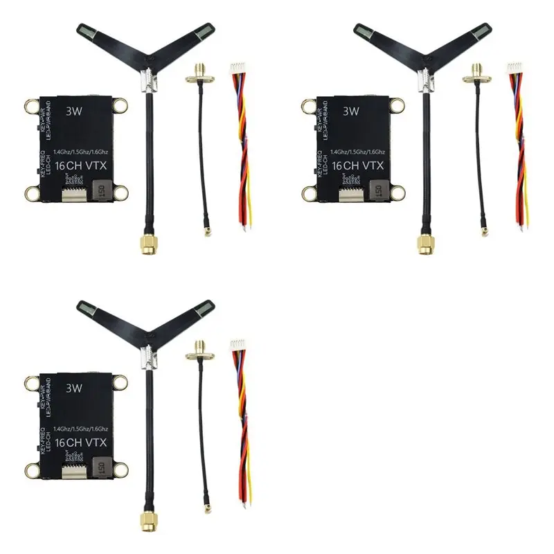 YSS-3X 1.4G 1.5G 1.6G 3W VTX 16CH High Power FPV Audio Video Transmitter NTSC/PAL For FPV Long Range RC Drone
YSS-3X 1.4G 1.5G 1.6G 3W VTX 16CH High Power FPV Audio Video Transmitter NTSC/PAL For FPV Long Range RC Drone