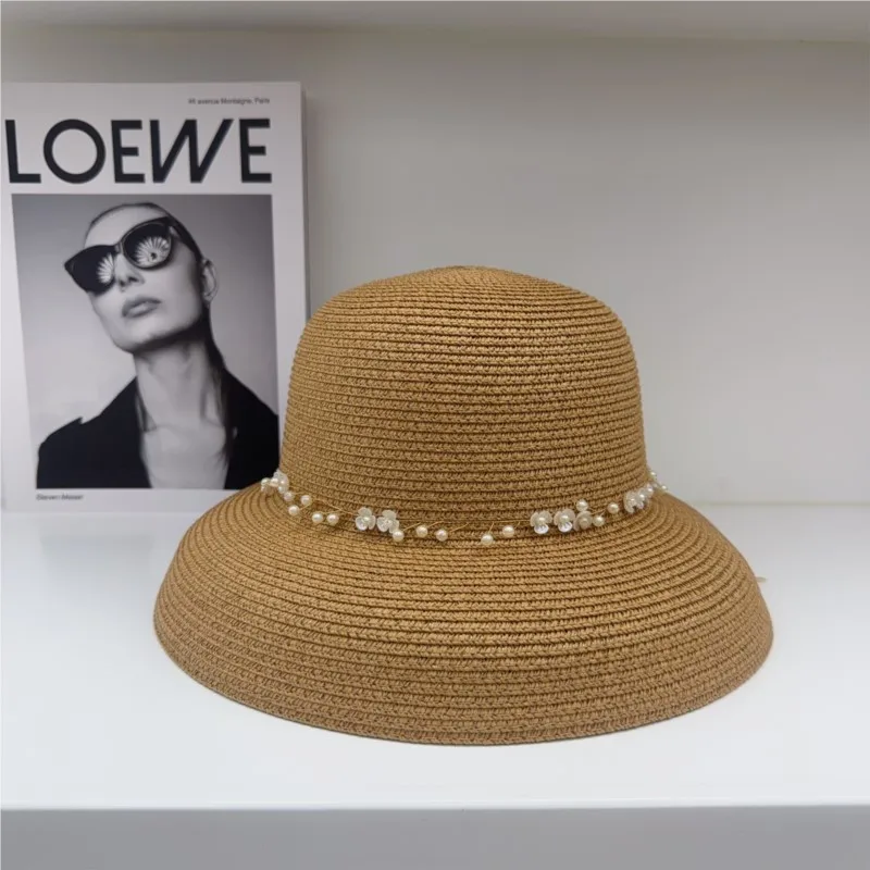 Hepburn style sunshade and hat for women new pearl flower woven breathable
Hepburn style sunshade and hat for women new pearl flower woven breathable