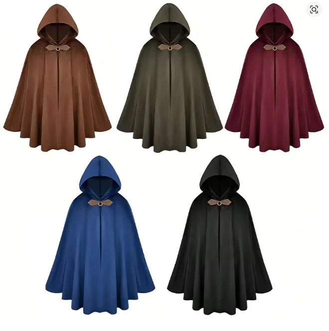 Medieval Gothic Deer Suede Cloak Halloween Party Overcoats Metal Ring Buckle Hooded Cape Warrior Cape Halloween Costume Adult
Medieval Gothic Deer Suede Cloak Halloween Party Overcoats Metal Ring Buckle Hooded Cape Warrior Cape Halloween Costume Adult