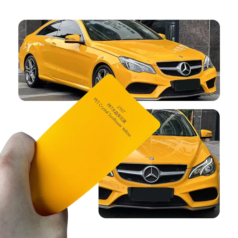 Gloss Crystal Sunflower Yellow Car Wrap Vinyl Film Air Release Anti Scratch Bubble Free Full Body Sticker Decal 1.52*18m
Gloss Crystal Sunflower Yellow Car Wrap Vinyl Film Air Release Anti Scratch Bubble Free Full Body Sticker Decal 1.52*18m