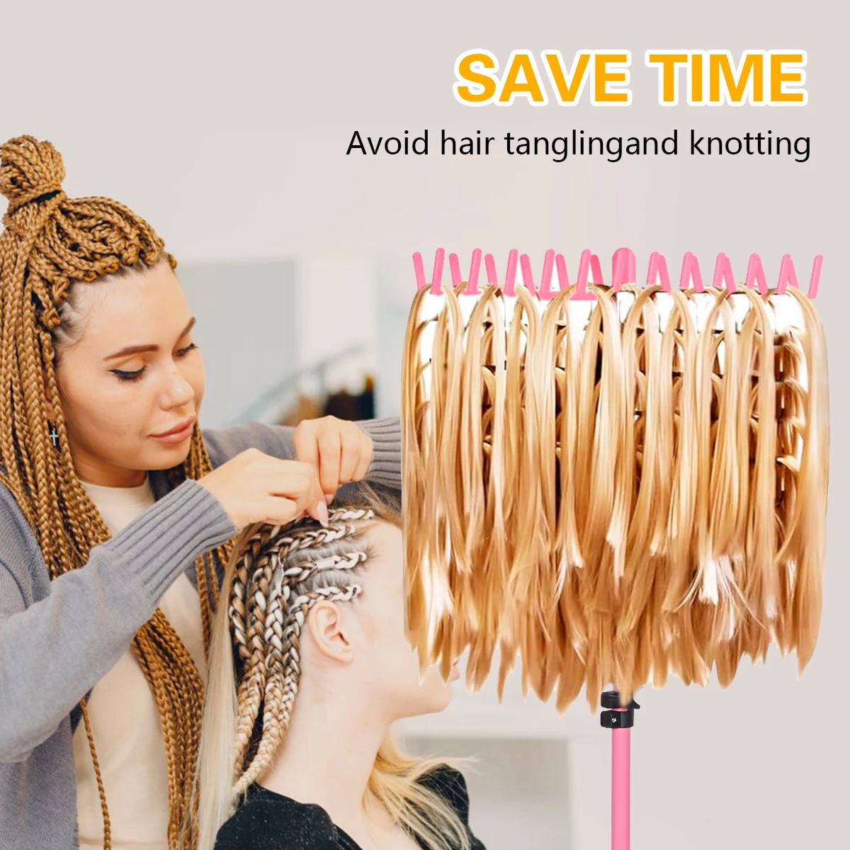 Hair Braiding Rack 2 Sided Hair Racks For Braiders Standing Height Adjustable Braid Rack Hair Extension Holder Salon Home
Hair Braiding Rack 2 Sided Hair Racks For Braiders Standing Height Adjustable Braid Rack Hair Extension Holder Salon Home