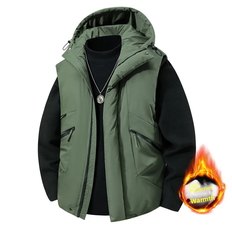 Новый мужской модный утепленный хлопковый жилет с капюшоном для осени и зимы, ветрозащитный, теплый, повседневный, свободного кроя
Новый мужской модный утепленный хлопковый жилет с капюшоном для осени и зимы, ветрозащитный, теплый, повседневный, свободного кроя