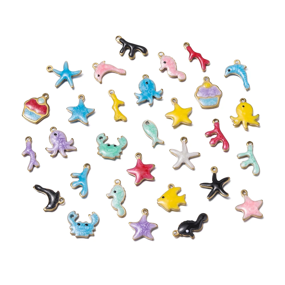 10pcs/lot Stainless Steel Dripping Oil Seahorse Dolphin Starfish DIY Jewelry Making Accessories Bracelet Earrings Pendant
10pcs/lot Stainless Steel Dripping Oil Seahorse Dolphin Starfish DIY Jewelry Making Accessories Bracelet Earrings Pendant