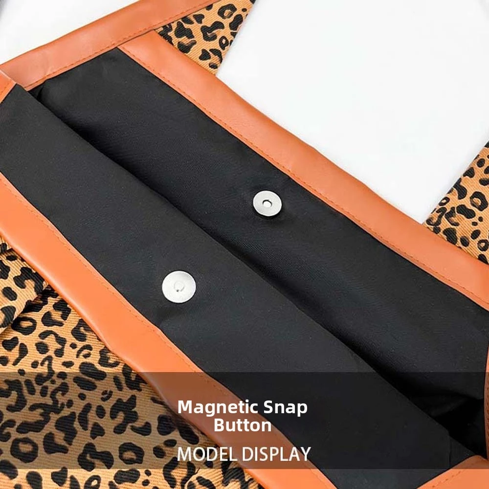 Retro Leopard Print Tote Bag Large Capacity Contrast Color Woven Triangle Underarm Bag Polyester Lightweight
Retro Leopard Print Tote Bag Large Capacity Contrast Color Woven Triangle Underarm Bag Polyester Lightweight