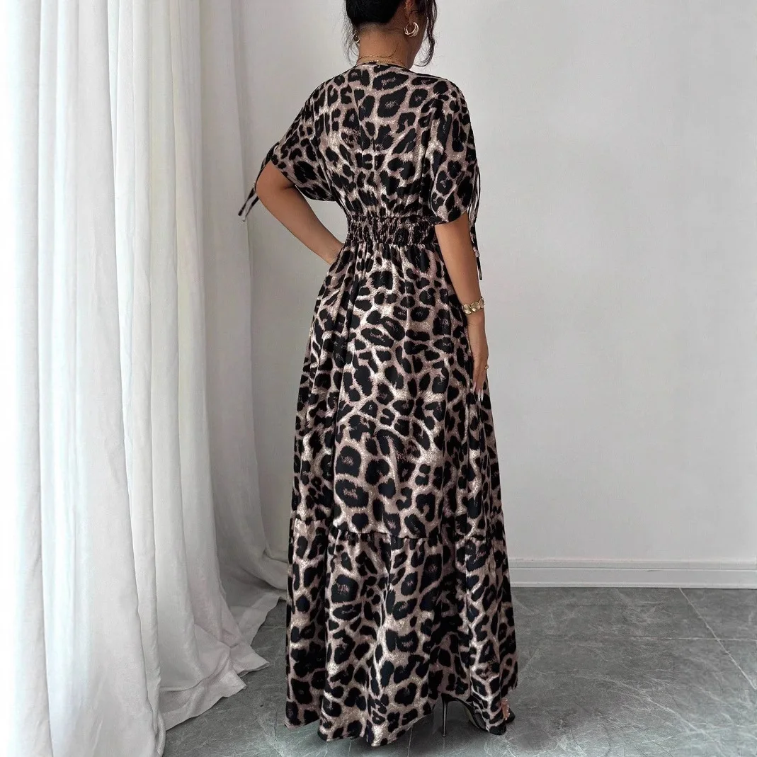 2026 New Elegant Leopard Print V-neck Long Skirt Dress Europe and America
2026 New Elegant Leopard Print V-neck Long Skirt Dress Europe and America