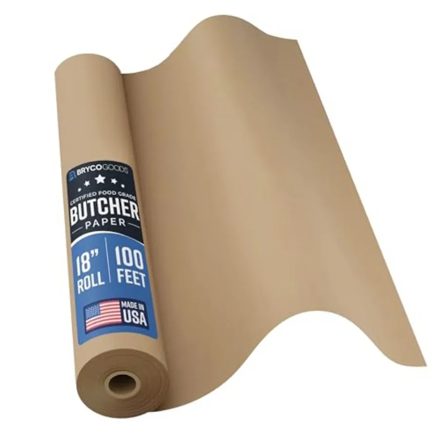 Brown Kraft Butcher Paper Roll - - USA Made - Food-Grade Paper for Wrapping and Smoking Meat, BBQ, Grillg, Perfect Brisket Crus
Brown Kraft Butcher Paper Roll - - USA Made - Food-Grade Paper for Wrapping and Smoking Meat, BBQ, Grillg, Perfect Brisket Crus
