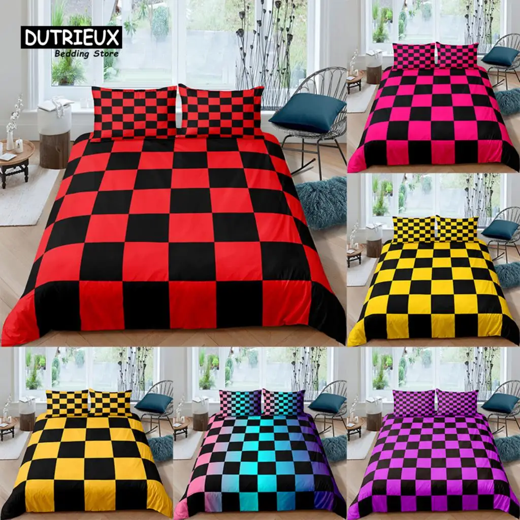 Home Living Luxury 3D Checkerboard Bedding Set Duvet Cover Set Pillowcase Kids Bedding Set Queen and King EU/US/AU/UK Size
Home Living Luxury 3D Checkerboard Bedding Set Duvet Cover Set Pillowcase Kids Bedding Set Queen and King EU/US/AU/UK Size