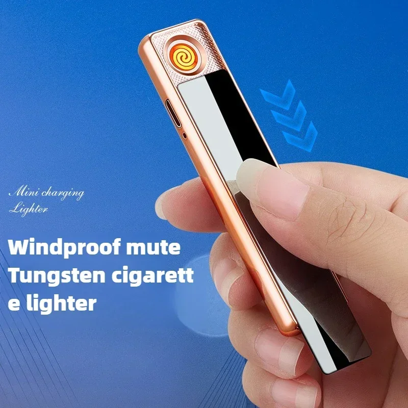 Mini Tungsten Electronic Cigarette Lighter, Portable Pull-down Ignition, Windproof USB Rechargeable Ultra-thin Lighters Men Gift
Mini Tungsten Electronic Cigarette Lighter, Portable Pull-down Ignition, Windproof USB Rechargeable Ultra-thin Lighters Men Gift