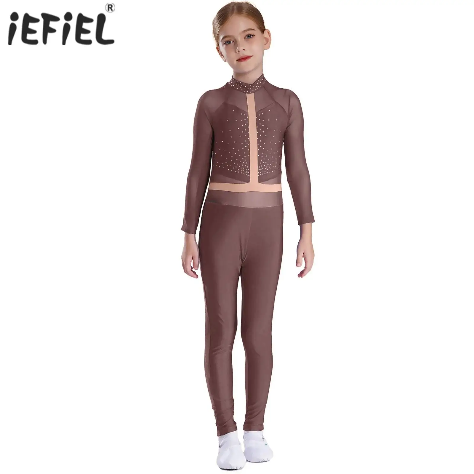 Kids Girls Ballet Gymnastics Jumpsuit Performance Figure Skating Costume Mock Neck Long Sleeve Cutout Back Rhinestones Bodysuit
Kids Girls Ballet Gymnastics Jumpsuit Performance Figure Skating Costume Mock Neck Long Sleeve Cutout Back Rhinestones Bodysuit
