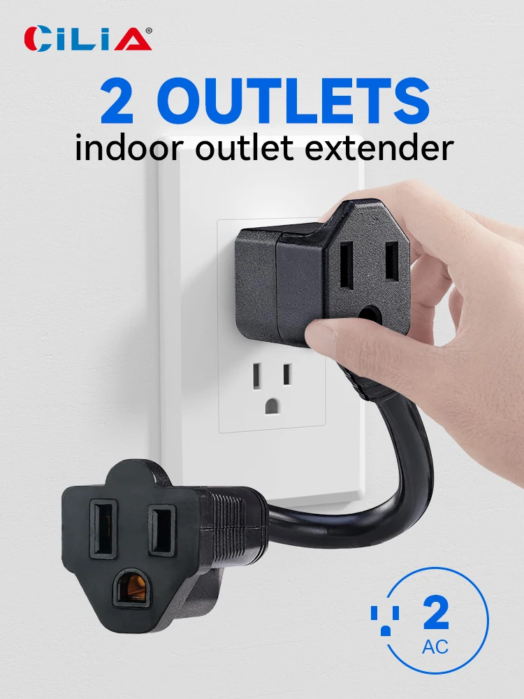 12.6-inch heavy-duty extension cord with 2 AC charging outlets and a small extension cord socket protector, suitable for home
12.6-inch heavy-duty extension cord with 2 AC charging outlets and a small extension cord socket protector, suitable for home