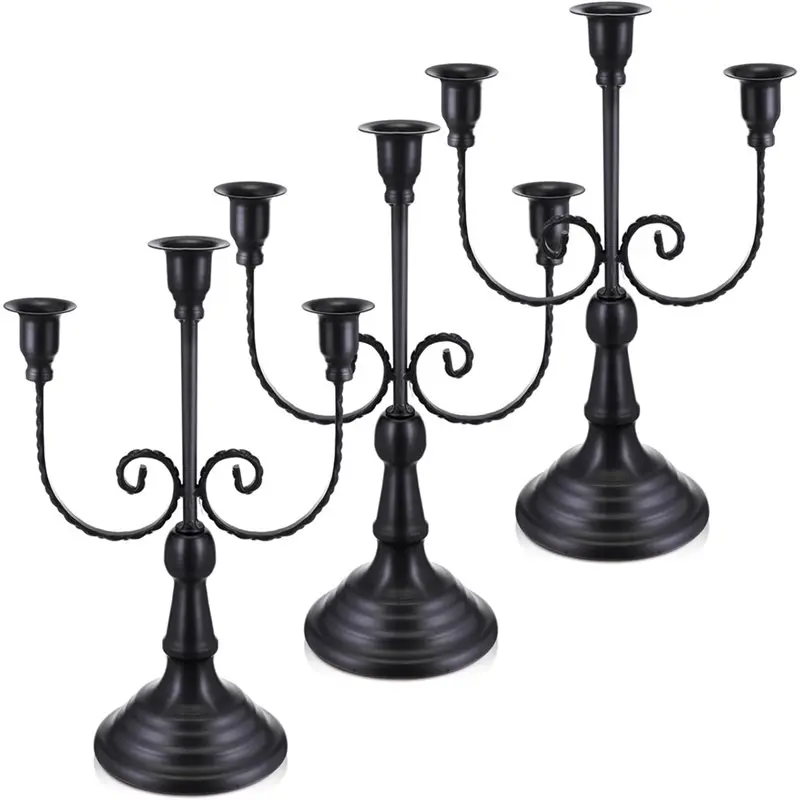 【ALLOWANCE】For Families, Wedding Parties Compatible 3Pcs Metal Gothic Black Candles Holders Center Pair
【ALLOWANCE】For Families, Wedding Parties Compatible 3Pcs Metal Gothic Black Candles Holders Center Pair
