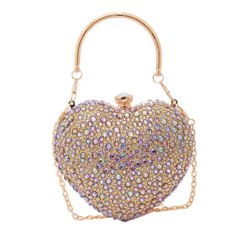 Light Luxury Rhinestone Bag Fashionable Mini Heart Shoulder Crossbody Women'S Diamond Dinner Bag Handbags Clutch Purse New
Light Luxury Rhinestone Bag Fashionable Mini Heart Shoulder Crossbody Women'S Diamond Dinner Bag Handbags Clutch Purse New