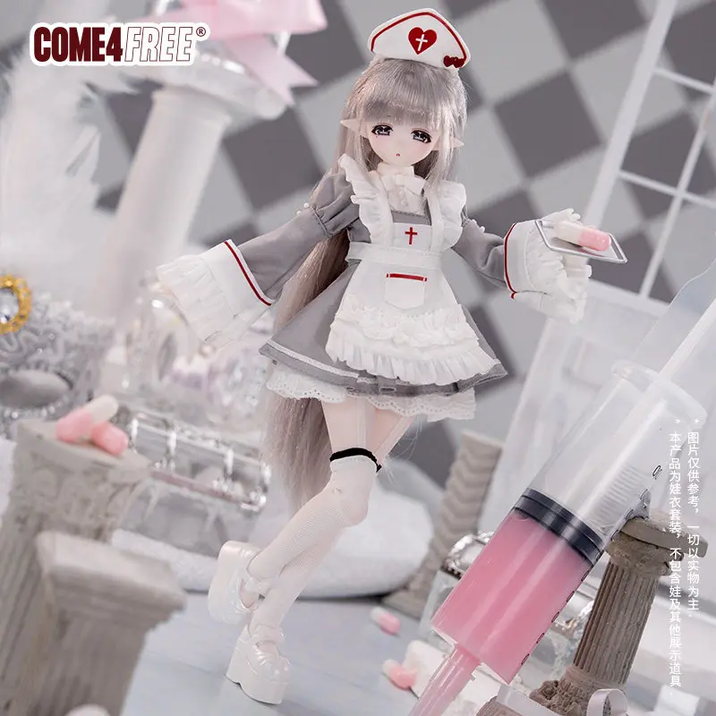 New Come4free Tiny 1/6 Bjd Doll Clothes Nurse Style White Gray Lace Ruffled Trim Dress Apron Outfit Set Only Clothes No Doll
New Come4free Tiny 1/6 Bjd Doll Clothes Nurse Style White Gray Lace Ruffled Trim Dress Apron Outfit Set Only Clothes No Doll