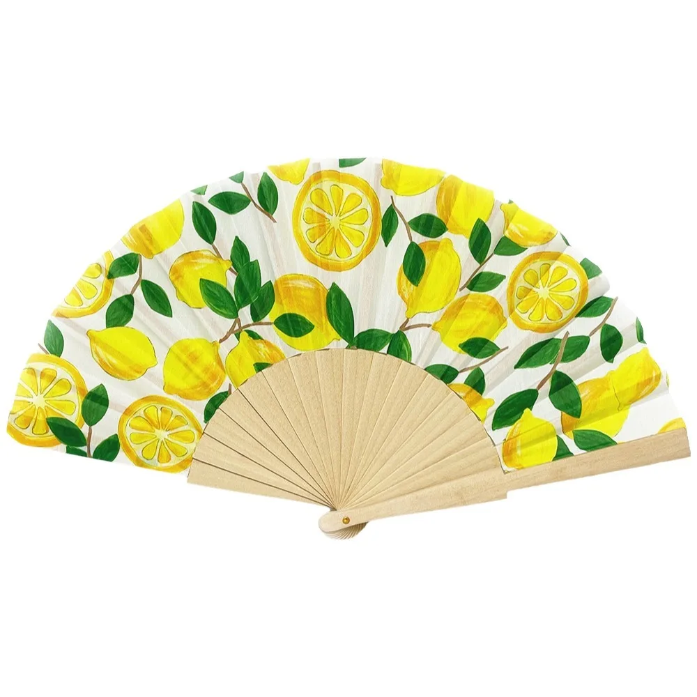 Lightweight Lemon Print Folding Hand Fan Wooden Handle Creative Chinese Style Fan Delicate Portable Decorative Fan Wedding Party
Lightweight Lemon Print Folding Hand Fan Wooden Handle Creative Chinese Style Fan Delicate Portable Decorative Fan Wedding Party